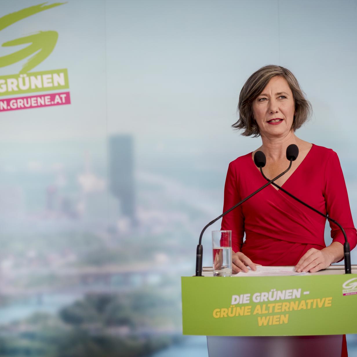 Birgit Hebein bei Landesversammlung der Wiener Grünen