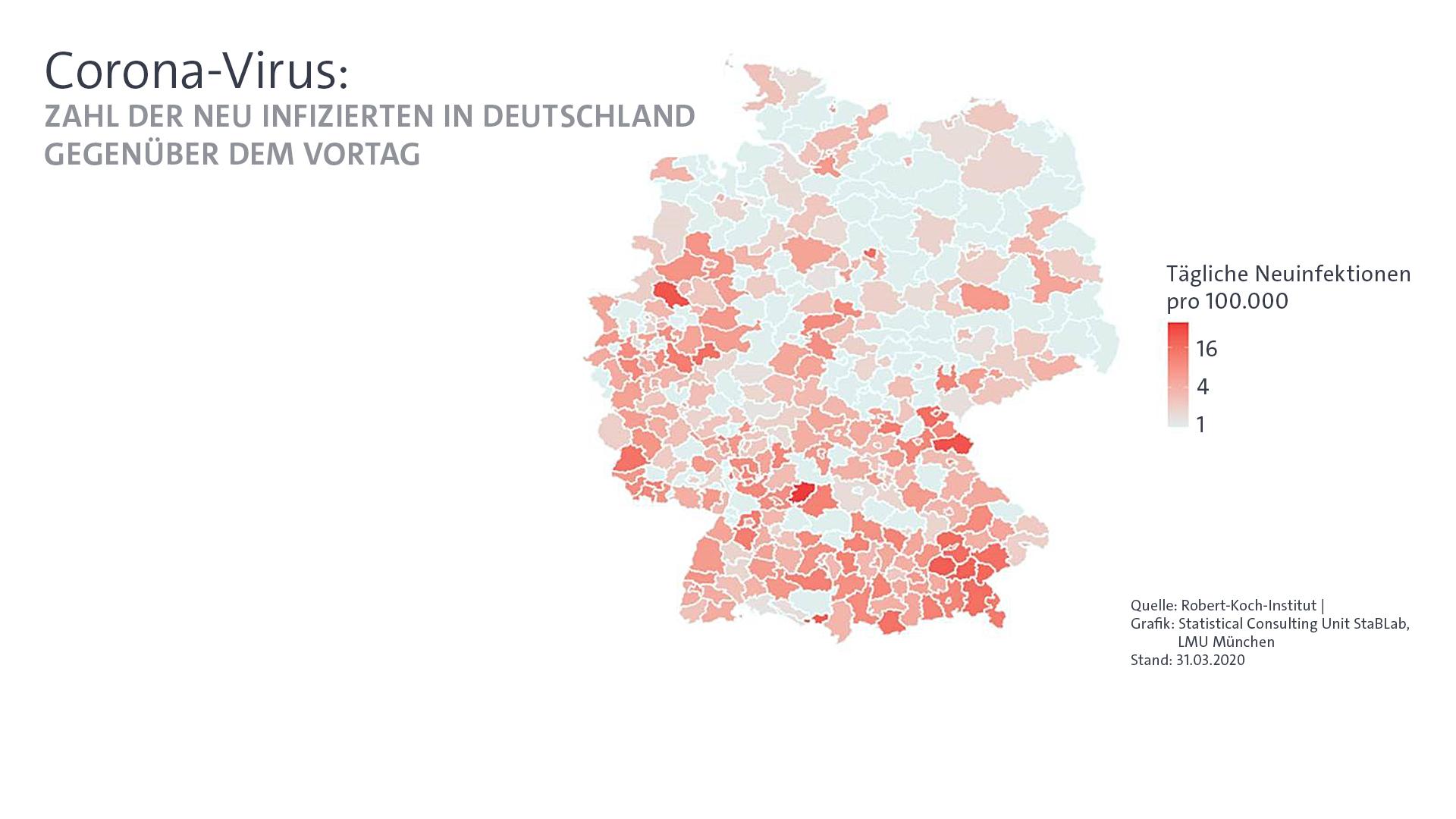 Bayern bei Neuinfektionen jetzt vor Österreich