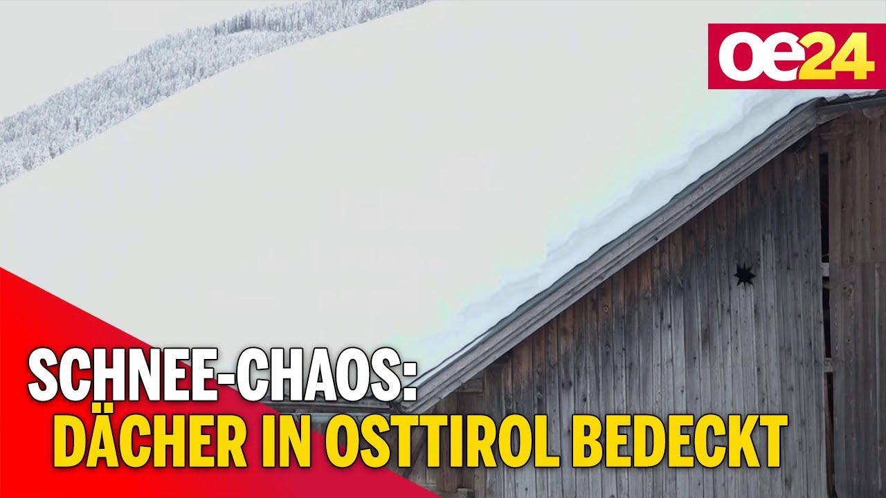 Schneechaos in Osttirol: Schneemassen auf Dächern