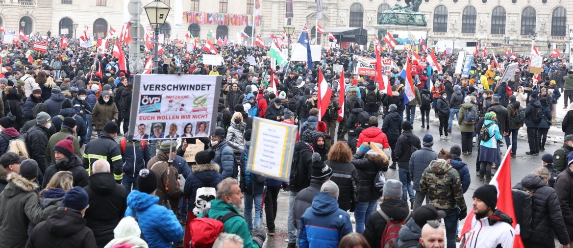 Reden auf der Corona-Demo in Wien