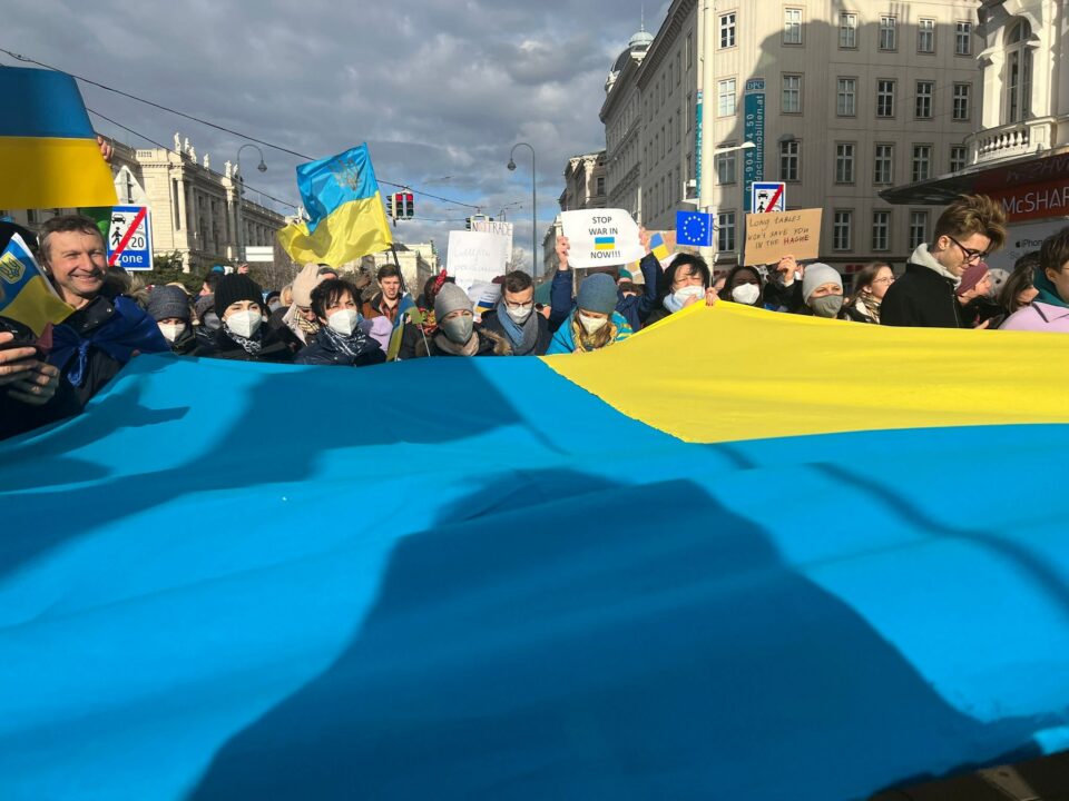 Krieg in der Ukraine: Demo in Wiener Innenstadt