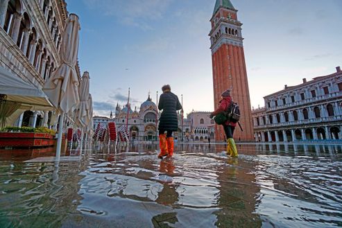 Venedig aktiviert Dammsystem gegen Hochwasser