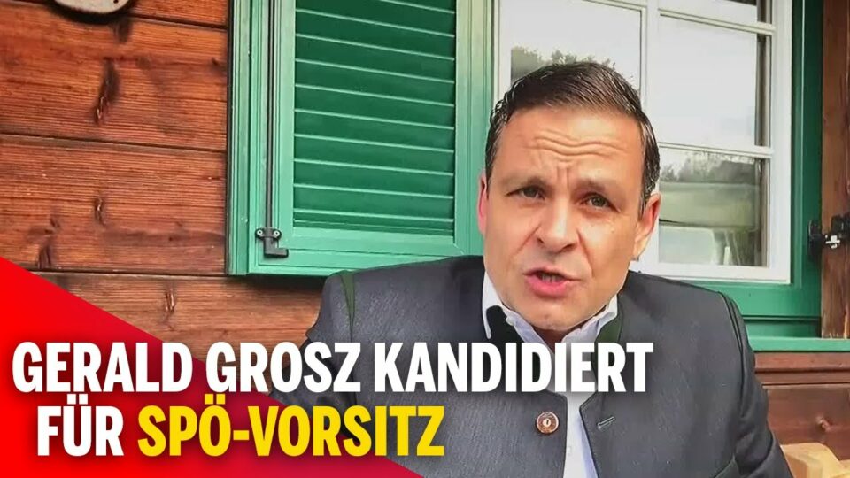 Gerald Grosz kandidiert für SPÖ-Vorsitz