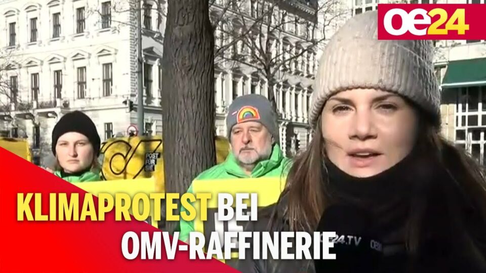 Klimaprotest bei OMV-Raffinerie